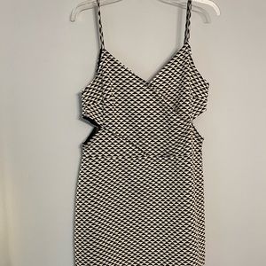 H&M black and white dress